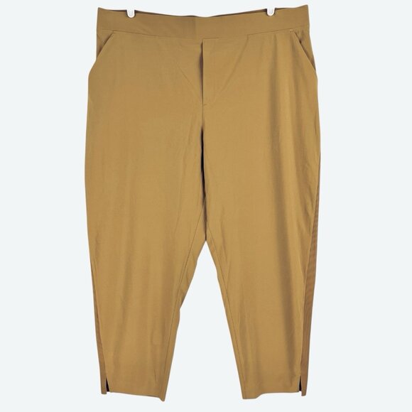 ATHLETA Women's Golden Pull-on Brooklyn Ankle Pants Plus Size 22 Stretch NWT - Picture 1 of 14